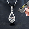 Teardrop 925 Sterling Silver Crystal Moissanite Pendant Necklaces for Women FS-WGA8F32-01-4