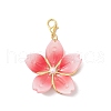 3Pcs 3 Colors Glass Pomegranate Flower Pendant Decorations HJEW-JM03399-4
