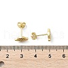 Brass Micro Pave Clear Cubic Zirconia Stud Earrings EJEW-A128-03G-3