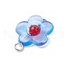 Flower Transparent Acrylic Pendants PALLOY-JF03721-5