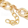 Chunky Aluminum Curb Chain Necklaces for Women NJEW-K261-01C-G-4