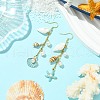 Alloy Enamel Starfish Dangle Earrings EJEW-JE05560-01-4