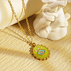 Stylish Stainless Steel Enamel Evil Eye Pendant Necklace for Women's Daily Wear ZP5977-2-1