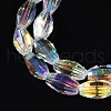 Electroplate Glass Beads Strands GLAA-Q101-03B-AB01-4