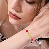Unicraftale 15Pcs 15 Colors Twisted Nylon Cord Silder Bracelets MAK-UN0001-57-6