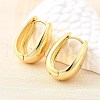 U-Shaped Brass Hoop Earrings EJEW-Z121-04G-2