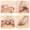 GOMAKERER 4Pcs 2 Colors Detachable Flower Shoe Decoration AJEW-GO0001-95-3