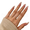 925 Sterling Silver Micro Pave Cubic Zirconia Open Cuff Rings for Women RJEW-K253-08S-2