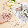 Alloy Charm Hanging Chains Collar Pins Tie Clips AJEW-GO00024-3