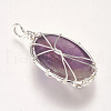 Natural Amethyst Pendants G-I205-A-04S-2