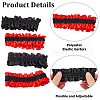 Gorgecraft 6 Pairs 2 Colors Polyester Elastic Garters DIY-GF0008-61-6