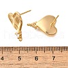Brass Micro Pave Cubic Zirconia Stud Earring Findings KK-Z092-03G-2