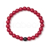 Synthetic Turquoise Beaded Stretch Bracelets for Women Men BJEW-JB11547-02-2