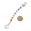 Angel Glass & Alloy Pendant Decorations HJEW-JM02092-3