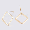 Brass Stud Earring Findings KK-F744-03KCG-2