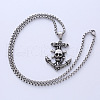 Pirate Ship Anchor Stainless Steel Pendant Retro Punk Necklaces for Men KF7399-5