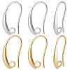 Beebeecraft 20 Pairs 2 Colors Brass Earring Hooks KK-BBC0016-19-1