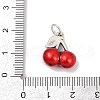 Fine Silver Red Enamel Fruit Pendants STER-F060-01AS-02-3