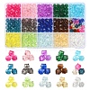 375Pcs 15 Colors Transparent Acrylic Beads TACR-FS0001-41-1