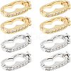 CHGCRAFT 8Pcs 2 Colors Brass Peanut Twister Clasp KK-CA0003-05-1