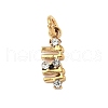 304 Stainless Steel Micro Pave Cubic Zirconia Charms STAS-D364-01G-3