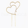 Brass Rhinestone Cake Topper RB-T008-18G-2