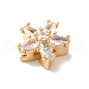 Brass with Clear Cubic Zirconia Beads KK-G503-08G-2