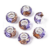 Transparent Resin Rondelle European Beads RESI-N044-01H-1