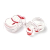Christmas Decorations Theme Opaque Acrylic Bead with Enamel OACR-Z021-01J-2