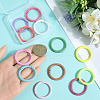 Gorgecraft 12Pcs 12 Colors Alloy Spring Gate Rings FIND-GF0006-90-3