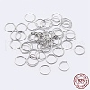 Anti-Tarnish Rhodium Plated 925 Sterling Silver Open Jump Rings STER-F036-02P-0.9x7mm-3