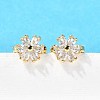 Flower Brass Hoop Earrings EJEW-S256-01C-G-3