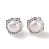 Anti-Tarnish Sterling Silver Stud Earrings EJEW-C087-09D-P-1