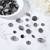 Olycraft 100Pcs 5 Styles Alloy Shank Buttons BUTT-OC0001-46B-5