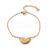 Funny 201 Stainless Steel  Watermelon Link Bracelets BJEW-B128-01G-4