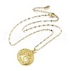 Brass Micro Pave Clear Cubic Zirconia Tree of Life Pendants NJEW-H066-01C-G-2
