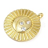 Brass Micro Pave Cubic Zirconia Pendants KK-M322-36G-2