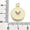Brass Micro Pave Clear Cubic Zirconia Pendants KK-N268-72G-3
