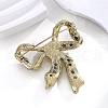Bowknot Zinc Alloy Rhinestone Brooches PW-WG792CC-01-3