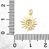 Brass Micro Pave Cubic Zirconia Charms KK-V011-56G-3