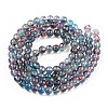 Baking Painted Glass Beads Strands DGLA-Q023-8mm-DB60-01-2