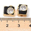 Brass Pave Clear Cubic Zirconia Beads KK-H449-86G-03-3