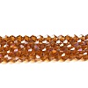 Transparent Electroplate Glass Beads Strands EGLA-A039-T3mm-B28-1