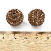 Stripe Pattern Polymer Clay Rhinestone Beads CLAY-NH0001-01F-3