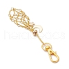 Moon Alloy Swivel Lobster Claw Clasps & Brass Cable Chains AJEW-JB01336-03-4