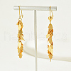 Palm Tassel Brass Hoop Earrings LG9400-2
