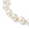 Round Imitation Pearl Acrylic Beaded Charm Bracelets for Women BJEW-JB11955-4