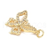 Brass Micro Pave Cubic Zirconia Pendants KK-D357-36G-2
