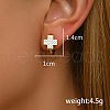 Stainless Steel Cross Hoop Earrings DL7276-3