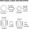 Unicraftale 160Pcs 4 Styles 304 Stainless Steel Linking Rings STAS-UN0022-76-5
